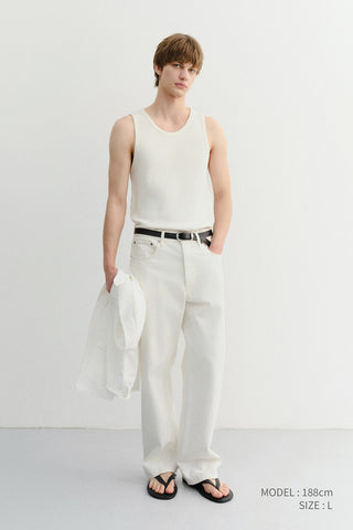 RELAXED SLEEVELESS TOP IVORY