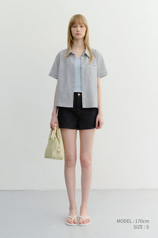 MINI DENIM SHORTS INDIGO BLUE