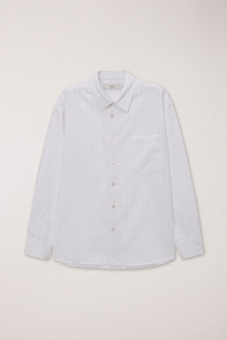 UNISEX CLASSIC OVERSHIRT WHITE STRIPE