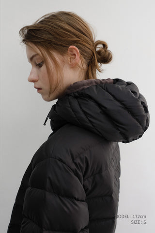 UNISEX LIGHT GOOSE DOWN JACKET BLACK