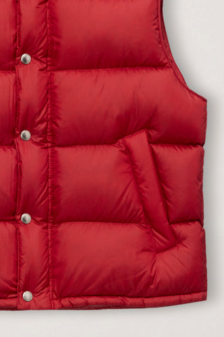 UNISEX GOOSE DOWN VEST RED