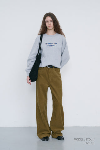 UNISEX SLOGAN SWEATSHIRT MID MELANGE GREY