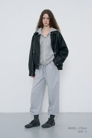UNISEX STRAIGHT SWEATPANTS MELANGE GREY