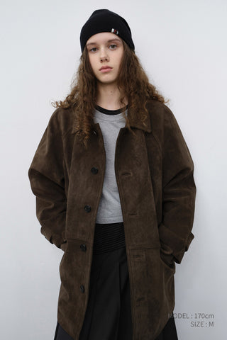 UNISEX LILY ALTER-SUEDE HALF JACKET ETOUPE KHAKI