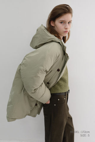 BRUSHED STRAIGHT JEANS KHAKI BROWN
