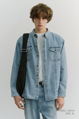 UNISEX CLASSIC DENIM SHIRT LIGHT BLUE