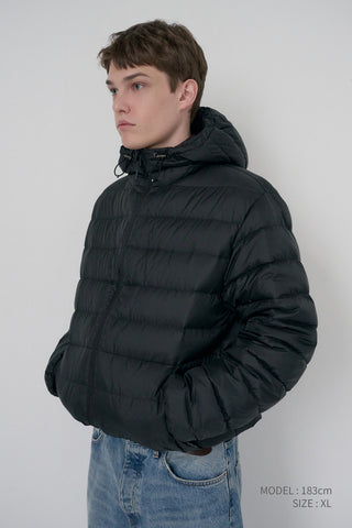 UNISEX LIGHT GOOSE DOWN JACKET BLACK