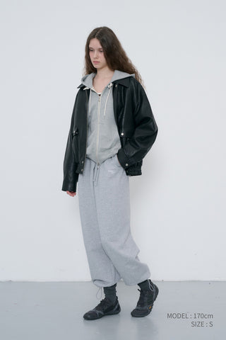 UNISEX STRAIGHT SWEATPANTS MELANGE GREY