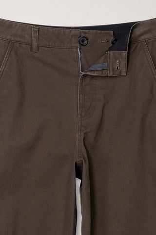 STRAIGHT CHINO SLACKS BROWN
