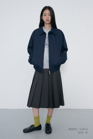 UNISEX COLLARED BLOUSON JACKET NAVY