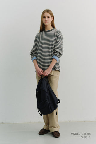UNISEX STRIPED T-SHIRT GREY STRIPE