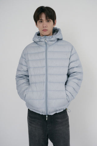 UNISEX LIGHT GOOSE DOWN JACKET GREYISH BLUE