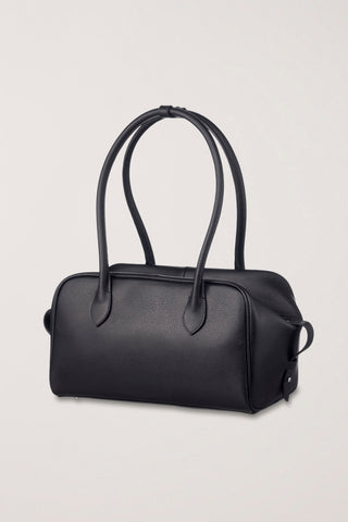 SOFT FRAME COMPACT SHOULDER BAG BLACK