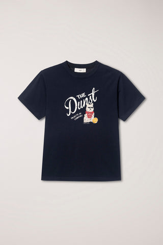 UNISEX DRAWING PUPPY T-SHIRT FRENCH NAVY