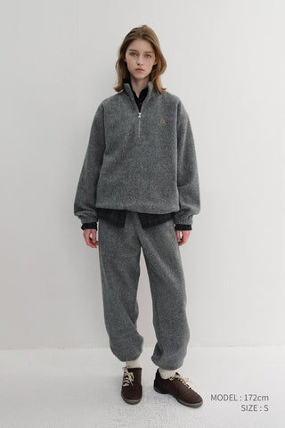 UNISEX BOUCLE JOGGER PANTS MELANGE GREY