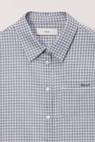 LACED CHECKED SHIRT BLUE CHECK