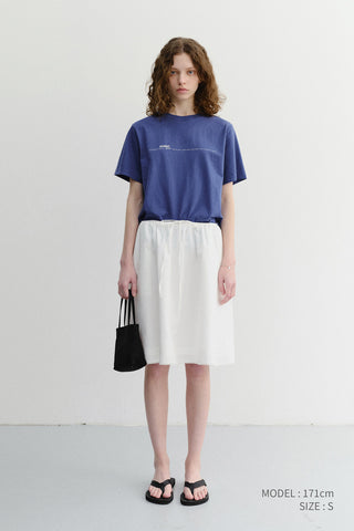 UNISEX MINIMAL LETTERING T-SHIRT BLUE