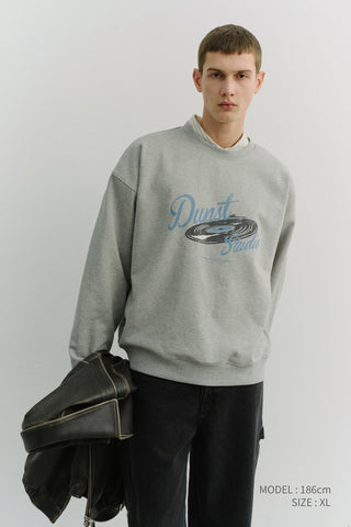 UNISEX VINYL SWEATSHIRT MELANGE GREY