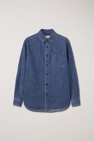 UNISEX OVERSIZED DENIM SHIRT CLASSIC BLUE