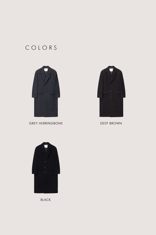 UNISEX BOXY TAILORED COAT BLACK