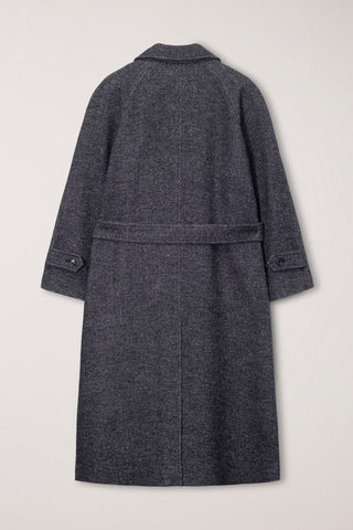 UNISEX RELAXED BALMACAAN COAT CHARCOAL GREY