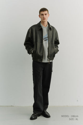 UNISEX VINYL SWEATSHIRT MELANGE GREY