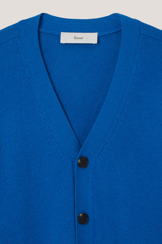 UNISEX BOYFRIEND KNIT CARDIGAN BLUE