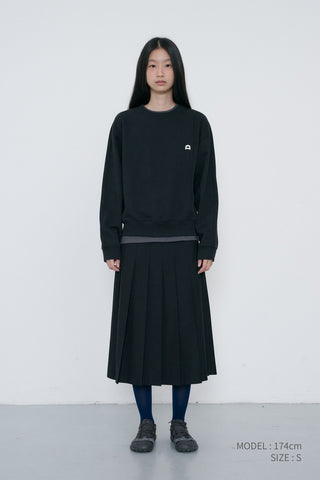 UNISEX DUNST LOGO CREASE SWEATSHIRT BLACK