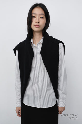 ESSENTIAL SLIM STRIPED SHIRT GREY STRIPE