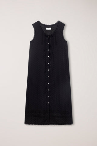 NEEDLEWORK BABYDOLL DRESS BLACK