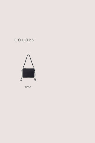 2-WAY SOFT TOUCH SUEDE BAG BLACK