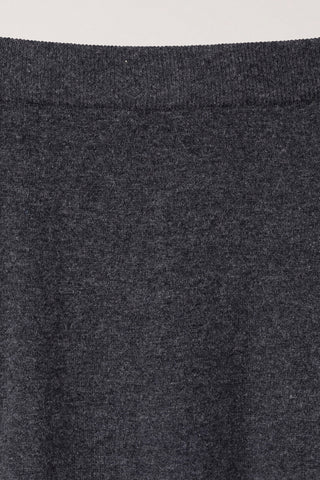 KNITTED MAXI SKIRT CHARCOAL GREY