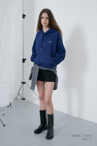 UNISEX GARMENT DYED HOODIE NAVY