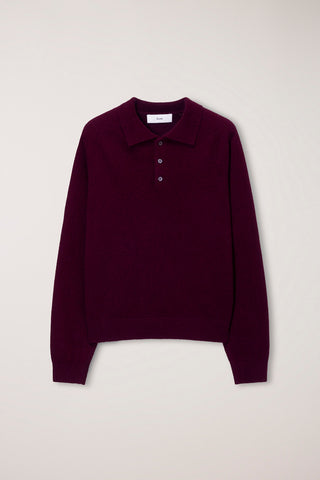 UNISEX COLLARED SWEATER BURGUNDY