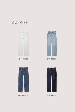 ESSENTIAL STRAIGHT FULL LENGTH JEANS LIGHT BLUE