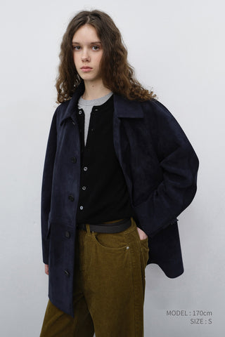 UNISEX CREWNECK KNIT CARDIGAN BLACK