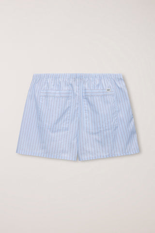 PAJAMA MINI SHORTS SOFT BLUE STRIPE