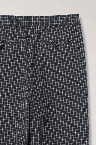 UNISEX CHECKED PAJAMA SLACKS BLACK CHECK