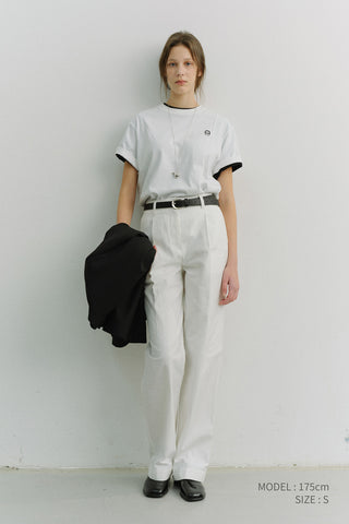 UNISEX LOGO CREASE T-SHIRT WHITE