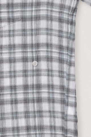 UNISEX SEERSUCKER BD SHIRT SOFT GREEN CHECK