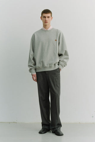 UNISEX DUNST LOGO CREASE SWEATSHIRT MELANGE GREY