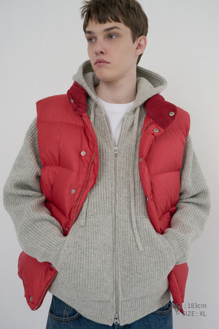 UNISEX GOOSE DOWN VEST RED