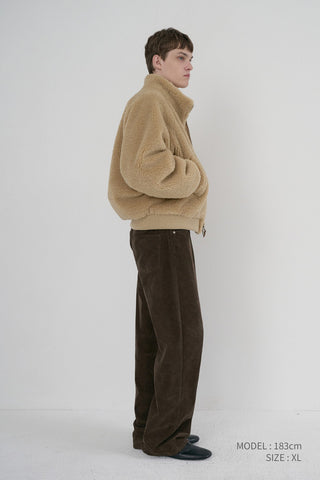 UNISEX BOA FLEECE BLOUSON CAMEL BEIGE