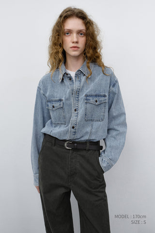 UNISEX CLASSIC DENIM SHIRT LIGHT BLUE