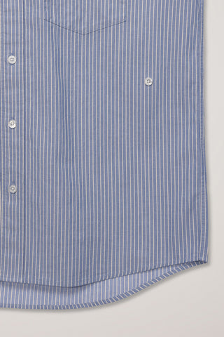 UNISEX 2-WAY OVERSIZED STRIPED SHIRT BLUE STRIPE