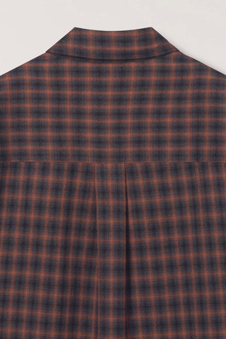 UNISEX CHECKED FLANNEL SHIRT BRICK