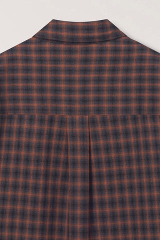 UNISEX CHECKED FLANNEL SHIRT BRICK
