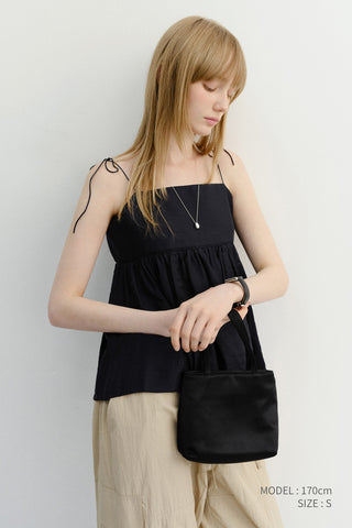 FLARED BUSTIER BLOUSE NAVY