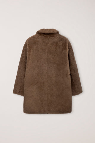 FLUFFY FUR JACKET CAMEL