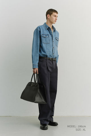 UNISEX CLASSIC DENIM SHIRT CLASSIC BLUE